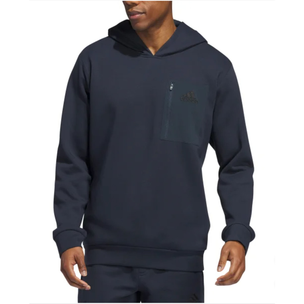 Adidas Men's Size M Regular Fit Kangaroo Pocket Hoodie, INK Blue
